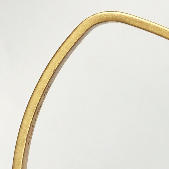 Dean Davidson Brushed Matte Gold Tone Tapered Square Hoop Earrings 1.5” - Picture 6 of 9